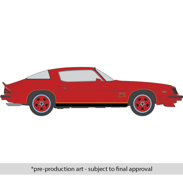 1:64 Scale 1977 Chevrolet Camaro Z28 - Light Red - Image 2